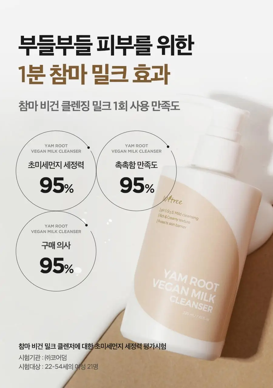 [NCT재민 PICK] 이즈앤트리 참마 비건 밀크 클렌저 220ml 리필기획(+리필 200ml+클렌징폼 30ml) 상세페이지 29